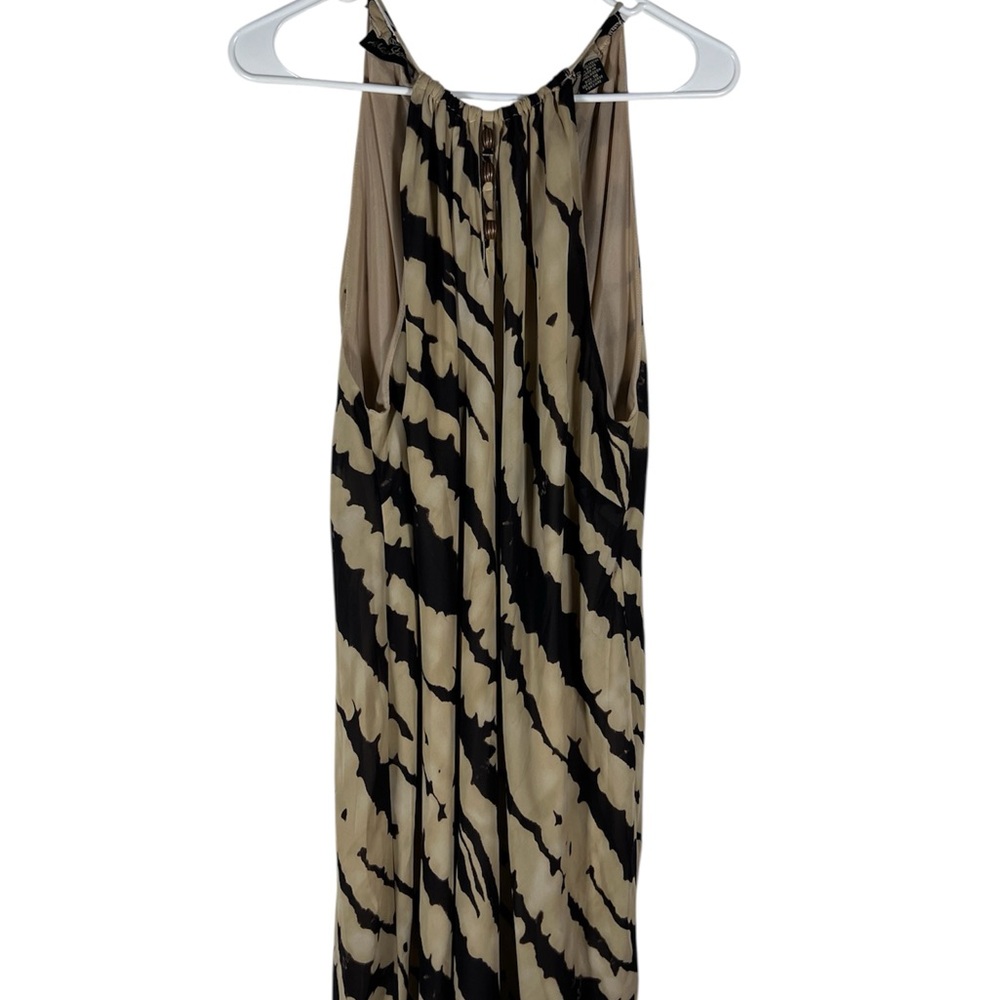 Ashley Stewart Black and Tan Women's Maxi Dress Size 18